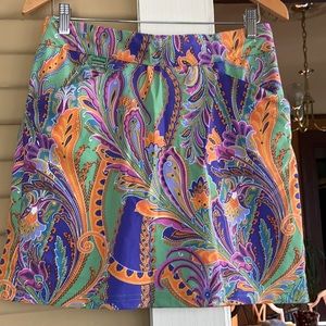 RALPH LAUREN GOLF PAISLEY SKORT M